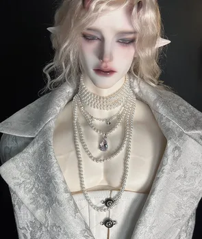 Красивая кукла 1/3 BJD с многослойными бусинками из ракушки, цирконовое ожерелье