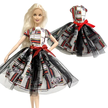 NK 1 шт. Модное балетное платье для куклы Барби, кружевная юбка, современная красная одежда с бабочкой для 1/6 Куклы, аксессуары для бальной вечеринки