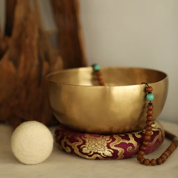 Тибетская Поющая Чаша, Медитационный Массаж, Йога, Буддийские Непальские Поющие Чаши, Инструменты для звуковой терапии, Декоративный Аксессуар