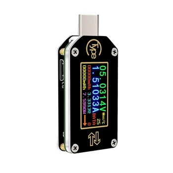 USB-вольтметр Type-C PD Trigger, амперметр, напряжение, 2-полосный измеритель тока, мультиметр с Bluetooth