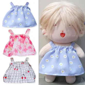 Синяя вишневая Милая кукольная одежда ручной работы, Хлопчатобумажные платья для кукольных костюмов, кукольная одежда, платья с цветочным рисунком