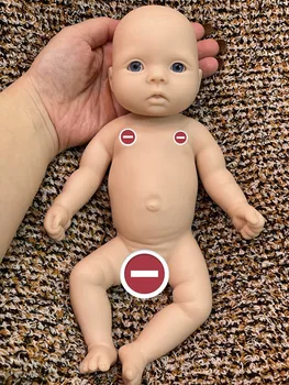 11-Дюймовая неокрашенная твердая силиконовая кукла-Реборн Девочка, Кукла ручной работы, Игрушка для новорожденных, Подарки для детей