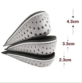 1 пара увеличивающих рост стелек наполовину для мужчин / женщин, вставки для ног, Невидимая Супинаторная подушка для подошвы обуви