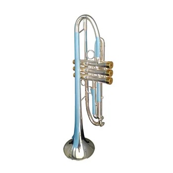Профессиональный тон Bb Streamline, Посеребренный корпус, позолоченная труба Оптом, Профессиональный музыкальный инструмент OEM