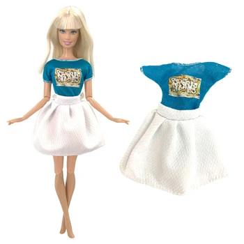 NK 1 комплект Модной одежды принцессы длиной 30 см, повседневное платье для куклы Барби, аксессуары, подарок на День рождения для девочки, Новогодняя игрушка в подарок
