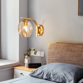 Современная Простая Прикроватная лампа для спальни, кабинета, Светодиодная настенная лампа для гостиной, Креативный Настенный светильник для коридора в скандинавском стиле