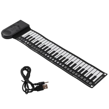 Пианино с клавиатурой, электрическое пианино для начинающих, складное электронное пианино с 49 клавишами, простая установка, простое в использовании