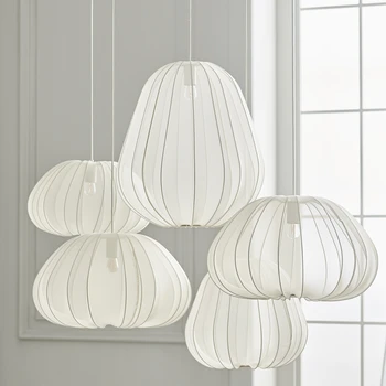 Креативный подвесной светильник в скандинавском стиле, индивидуальность, простые светильники из тонкой ткани для столовой, гостиной, спальни, Романтическая люстра у прохода