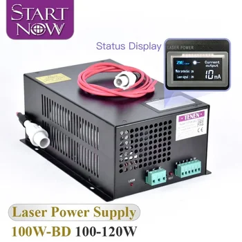 Лазерный блок питания Startnow мощностью 100 Вт-BD с экраном дисплея для CO2-лазерной трубки мощностью 90 Вт 120 Вт
