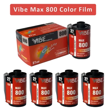Цветная пленка VIBE Max 800 1 рулон /5 рулонов / 6 рулонов /10 рулонов ISO 800 135 Негативная Пленка 27EXP /Рулон 35 мм Пленки Для Камеры VIBE 501F