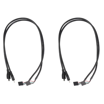 (4 комплекта) 50-сантиметровый 5-контактный разъем материнской платы К разъему Micro-USB-адаптера Dupont Extender Cable (5Pin / Micro-USB)