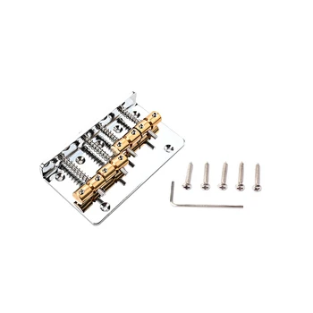 4-Струнное седло Винты компактного размера Гитарные мосты Отличное украшение Принадлежности для баса для начинающих Аксессуары для инструментов