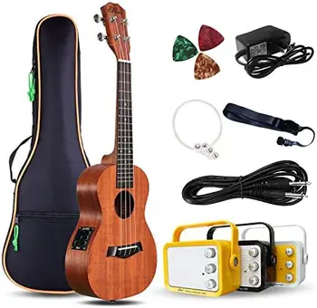 Электрическая концертная гавайская гитара с усилителем |23-дюймовый акустико-электрический набор для начинающих на гавайской гитаре | В этот набор для начинающих на электрической гавайской гитаре входит все