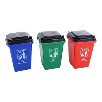 Kawaii Пластиковая Мини-корзина для сортировки мусора, игрушки для домашнего хранения, ручка-органайзер, модель мусорного ведра, Мини-мусорное ведро, Мини-мусорное ведро