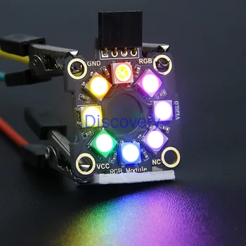 Кольцевой модуль RGB Light 8-битный полноцветный светодиодный электронный строительный блок Halo Microbit Raspberry Pi Pico Development Board