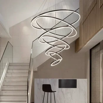 Скандинавский домашний декор столовая Подвесной светильник освещение в помещении лестничный светильник подвесной светильник люстра для гостиной