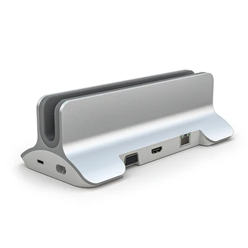 Док-станция-концентратор 12 В 1, Подставка для ноутбука, Разветвитель USB3.0, Мульти-Концентратор, Держатель из алюминиевого сплава, Док-станция, Совместимая с HDMI, USB-C