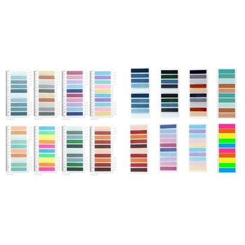N80D 1600шт 80 Цветных Записываемых Липких Вкладок Morandi С Возможностью Изменения Положения Цветного Маркера Страницы