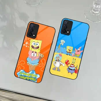 Чехол для телефона S-SpongeBob SquarePants для Oppo A54 A15 A94 A92 A55 A93 A95 K9 K7 Reno 5 7 6 4 Find X5 X3 X2 из закаленного стекла