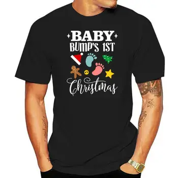 Футболка в летнем стиле, детские шишечки, Первое Рождество, футболка для беременных, футболка с Рождеством, топ, футболка с коротким рукавом для мужчин