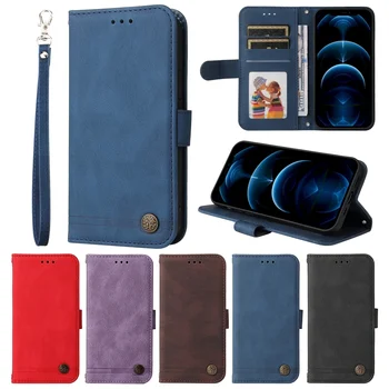 Кожаный Чехол-Бумажник Для Iphone 15 14 13 12 11 Pro Max Mini XR X XS Max 7 8 6 6S Plus SE3 SE 2022 2020 Чехол-бумажник Держатель Для Карт