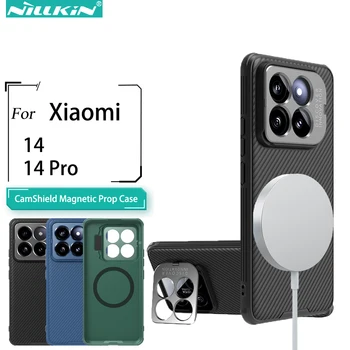 NILLKIN Для Xiaomi Mi 14 Pro MagSafe Case CamShield Prop Магнитный Чехол Для Зарядки Противоударный Держатель Объектива Задняя Крышка Для Xiaomi 14
