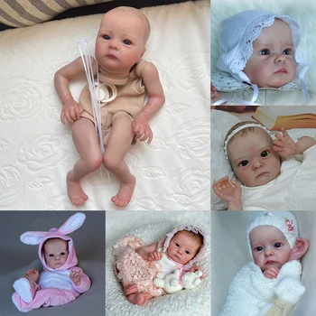 16-дюймовая кукла Tink Reborn DIY Kit Виниловая уже окрашенная незаконченная кукольная роспись волос Содержит тканевое тело