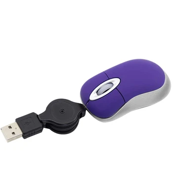Проводная мышь Mini USB Выдвижная Крошечная мышка 1600 точек на дюйм Оптические компактные мыши для путешествий Для Windows 98 версии 2000 XP Vista