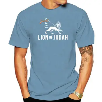 Новая летняя мужская повседневная футболка с принтом, Модная футболка Lion of Judah Jah Rastafari Empire of Ethiopia, Горячая забавная повседневная футболка с принтом