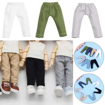 Высококачественная разноцветная повседневная одежда, детские игрушки, брюки для кукол, кожаные штаны для кукол, аксессуары для джинсовой одежды