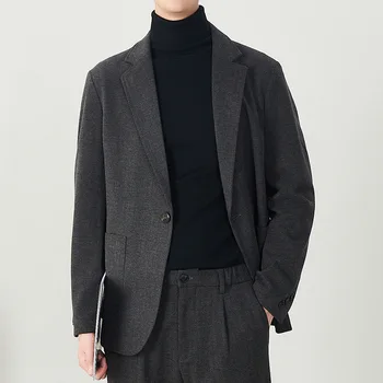 MRMT 2023 Совершенно Новая мужская Корейская версия модной повседневной деловой официальной одежды, теплая высококачественная шерстяная цельнокроеная куртка