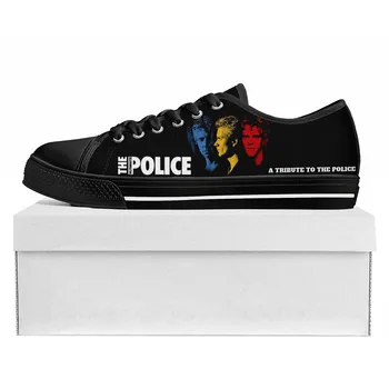 Высококачественная спортивная обувь The Police Band Pop с низким берцем, мужские Женские парусиновые кроссовки для подростков, повседневная обувь для пары, обувь на заказ