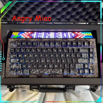 Новая механическая клавиатура Angry Miao R4, настраиваемая игровая беспроводная Bluetooth клавиатура с подсветкой RGB, цветок Кешью, поп-граффити