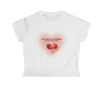 Fairy tale Y2K Pattern Эстетичные Милые Крутые футболки для живота Harajuku Sweet Daily T-shirt Fit Повседневная Простая Винтажная Тонкая Детская футболка