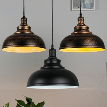 Черные промышленные подвесные светильники в винтажном фермерском доме, подвесные потолочные светильники для кухни, Островной столовой, спальни