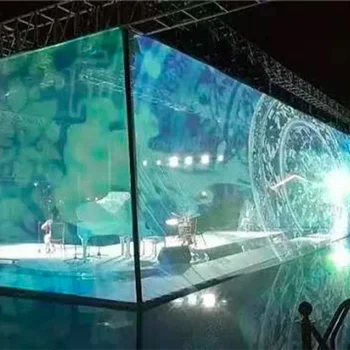 Волшебный 3D голографический сетчатый экран проекционный экран Прозрачный 3D Голографический марлевый экран Рекламная сетка