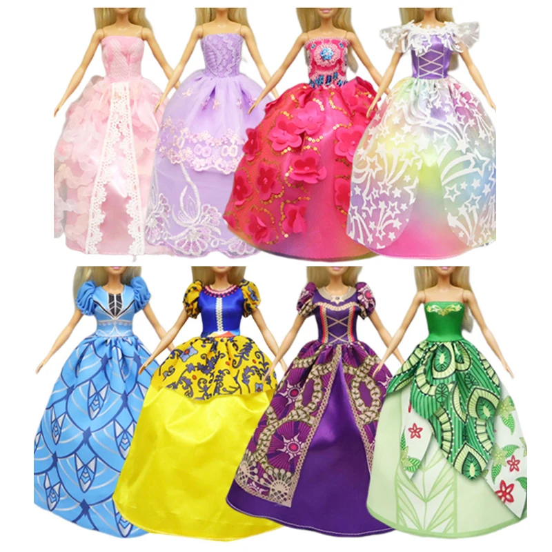 Модное платье Kawaii, детские игрушки, Рождественские подарки, аксессуары для кукол, миниатюрные предметы для одевания Барби, подарок для детской игры